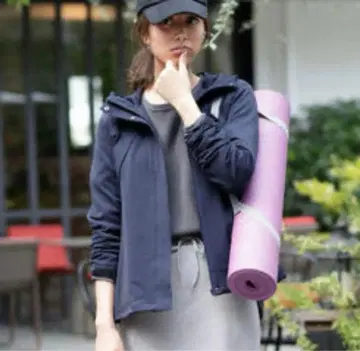 PLST 플라스테 속기모 마운틴 후드티 네이비