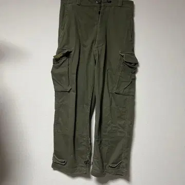 올리브 컬러 카고 팬츠 군용 팬츠