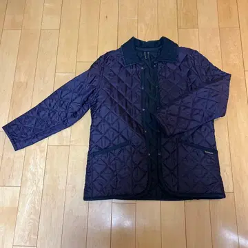 LAVENHAM 다크 퍼플 퀼팅 자켓