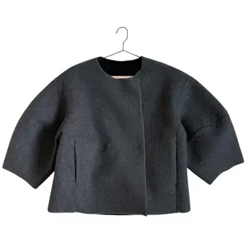 미즈이로 인드 본딩 자켓 보아 안감 노카라 코트 아우터