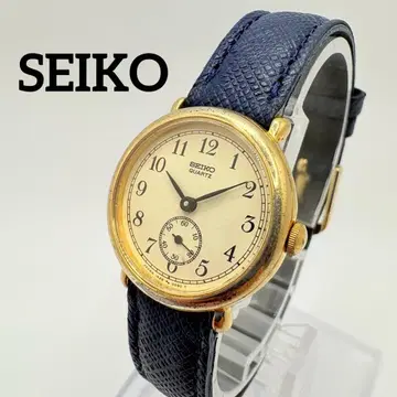 작동품 SEIKO 세이코 새상품 배터리 골드 스퀘어 손목시계 스몰 세컨드