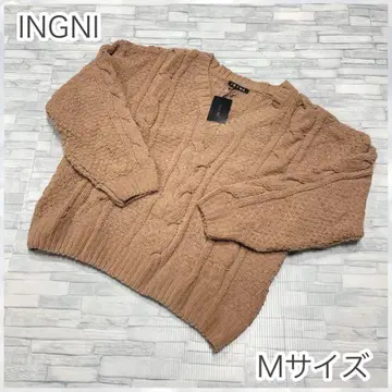 잉그 INGNI M 사이즈 V 넥 니트 스웨터 카멜 브라운