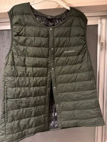 mont-bell 다운 베스트 EX 800 올리브 그린
