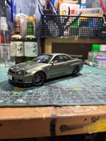 타미야 닛산 스카이라인 GT-R R34 밀레니엄 제이드 1/24 완성품