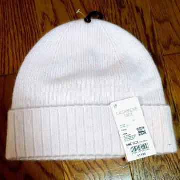 [ 유니클로 ] 캐시미어 100% 니트 모자 핑크