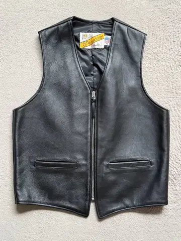 [ 새상품급 ] Schott 가죽 베스트 M 사이즈 MADE IN USA