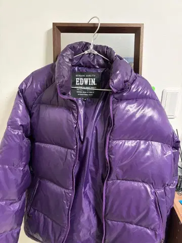 EDWIN 퍼플 다운 자켓 M 사이즈