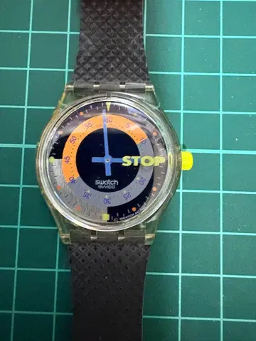 Swatch 스톱 워치 블랙/클리어