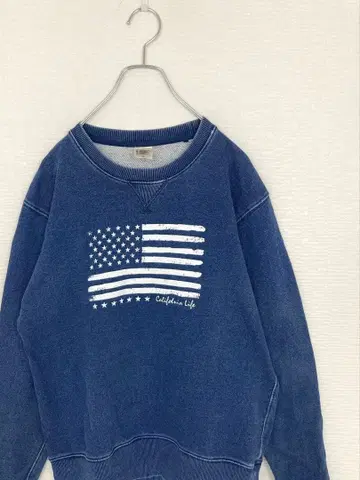 united athle 네이비 미국 국기 프린트 맨투맨