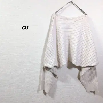 지유 돌먼 슬리브 니트 스웨터 아이보리 루즈핏 3XL