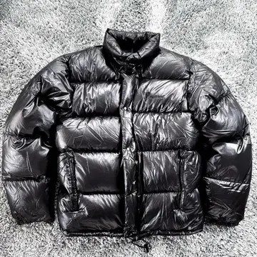 새상품급 펜필드 육중한 다운 자켓 볼륨 로고 자수 L 블랙 y2k