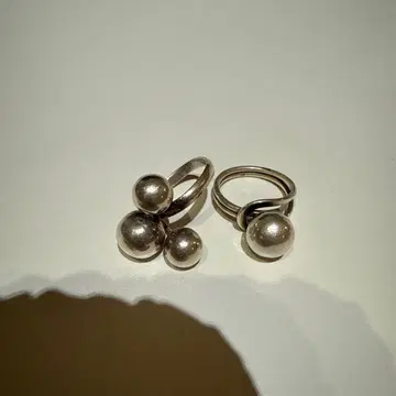 실버 반지 구체 세트