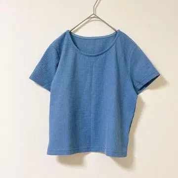 데이지 반팔 상의 M 블루 심플 캐주얼 쉬인 봄 여름