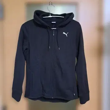 PUMA 블랙 풀 집업 속기모 후드티 (별도 판매 맨투맨 있음)