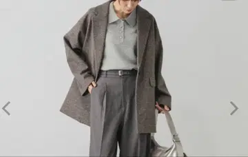 글로벌 워크 경쾌한 스트레치 미들 자켓 브라운