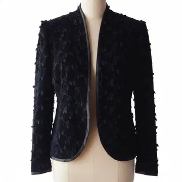 이탈리아제 벨로아 자카드 자켓 블랙 42
