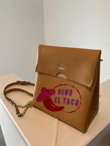 kate spade 타코스 종이 봉투 가죽 숄더 백