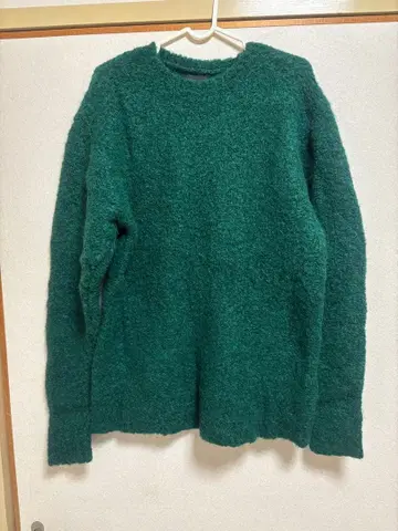 BEAMS 그린 크루넥 스웨터 S