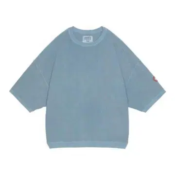 Overdye Rib Cut Short Sleeve Crew Neck
