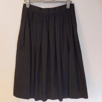 마가렛호웰 플리츠 스커트 블랙 실크