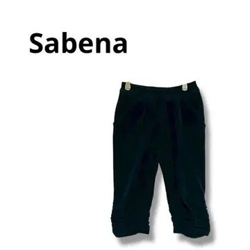 [사베나] 캐주얼 팬츠 하프 팬츠 귀여운 블랙 38
