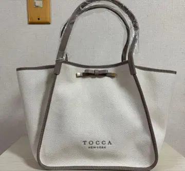 TOCCA 토트백 TRIM RIBBON CANVASTOTE 베이지