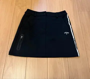 캘러웨이 블랙 스커트 사이드 스트라이프 스트레치 소재