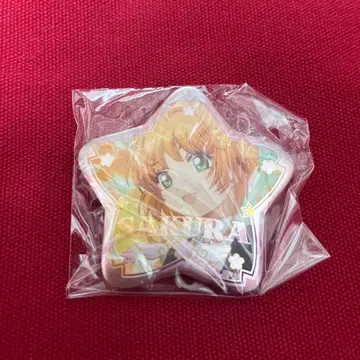 카드캡터 사쿠라 별 모양 캔뱃지 벚꽃