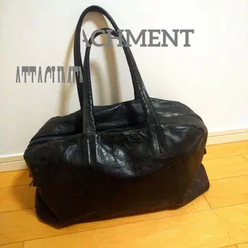 가죽 보스턴 백 블랙 riri 지퍼