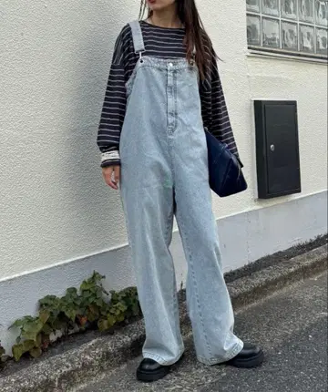 [ WILLOW ] 데님 살로펫 라이트 블루 데님 오버롤