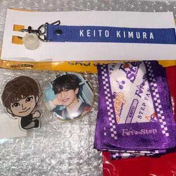 기무라 케이토 리본 스카프 캔뱃지 플래그 액세서리 플래그 스트랩