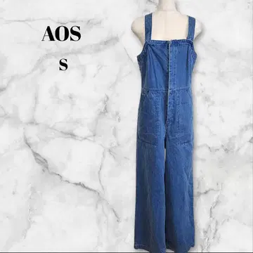 AOS 로스 블루 데님 와이드 살로펫 올인원 513*