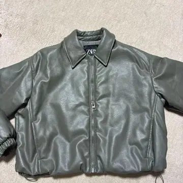 ZARA 페이크 가죽 자켓