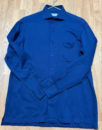 매킨토시 필로소피 호리존탈 와이드 저지 셔츠 네이비