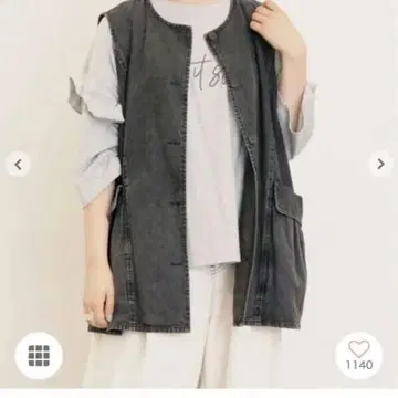 사만사 모스모스 SM2 데님/트윌 크루넥 베스트