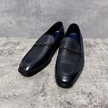 HIGHSTREET 하이스트릿 슈링크 가죽 비트 로퍼 네이비