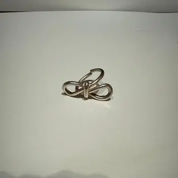 실버 리본형 반지
