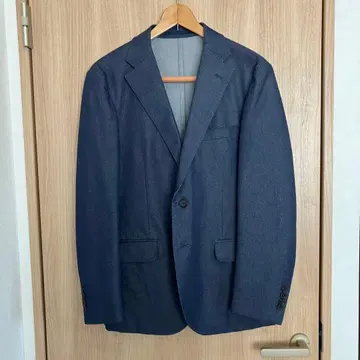 스트레치 데님 테일러드 자켓