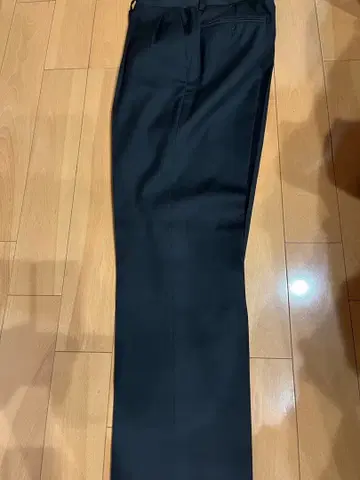 울 100% 블랙 슬랙스 46 사이즈