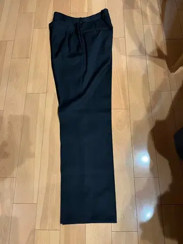 울 100% 블랙 슬랙스 46 사이즈