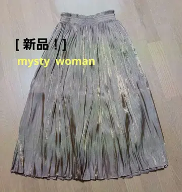 [ 새상품! ] mysty woman 플리츠 롱 스커트 브라운