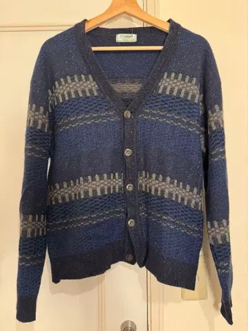 Crocodile 네이비 스트라이프 가디건