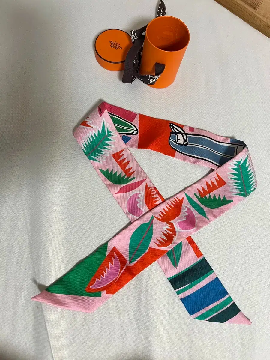 Hermes Twilly Scarf Pink Multicolor