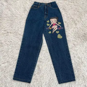 베티짱 페인트 데님 테이퍼드