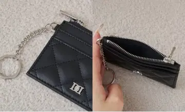 미사용 새상품 Darich DD 로고 퀼팅 트래블 패스 케이스 블랙