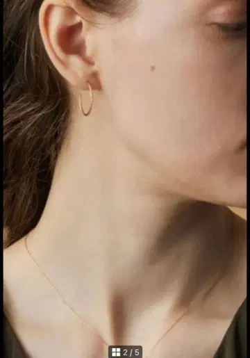 [ 새상품급 ] agete 후프 귀걸이 골드 WEB 한정판