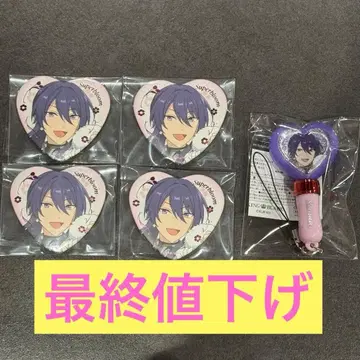 앙스타 칸자키 소마 하트 캔뱃지 미니 응원봉 스타포니