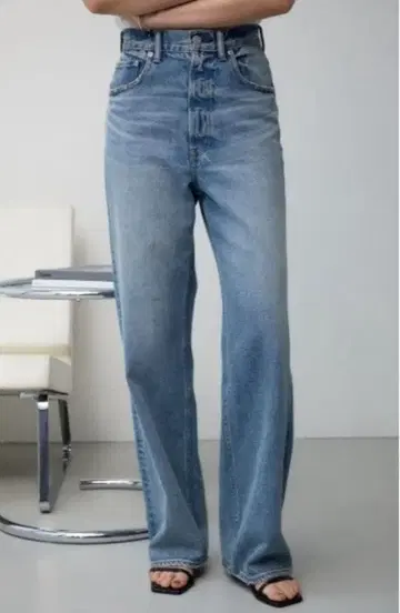 AZUL DENIM 하이웨스트 와이드 데님 S 사이즈
