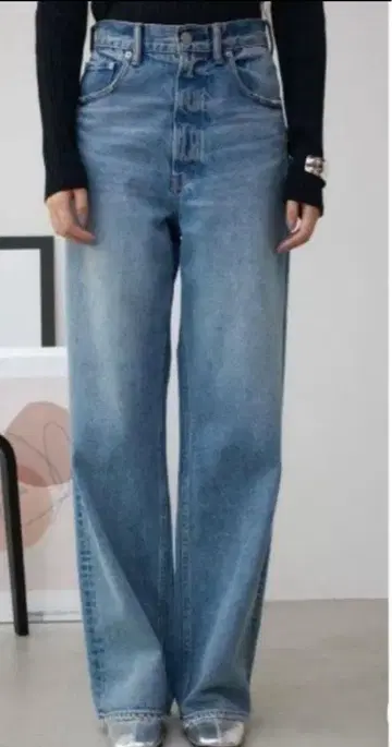 AZUL DENIM 하이웨스트 와이드 데님 S 사이즈