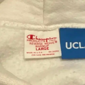 빨간색 택 염색 USA제 UCLA champion reverseweave